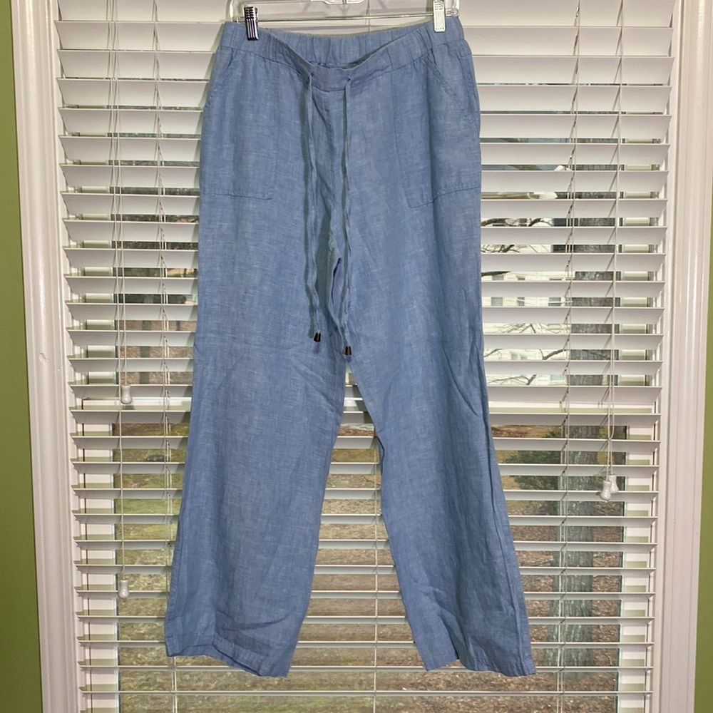 Linen Blue Pants